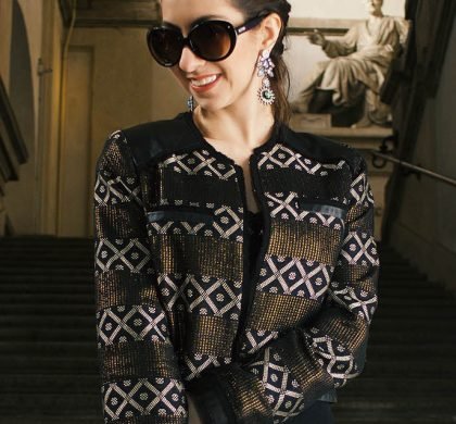 Look preto e dourado – Milan Fashion Week