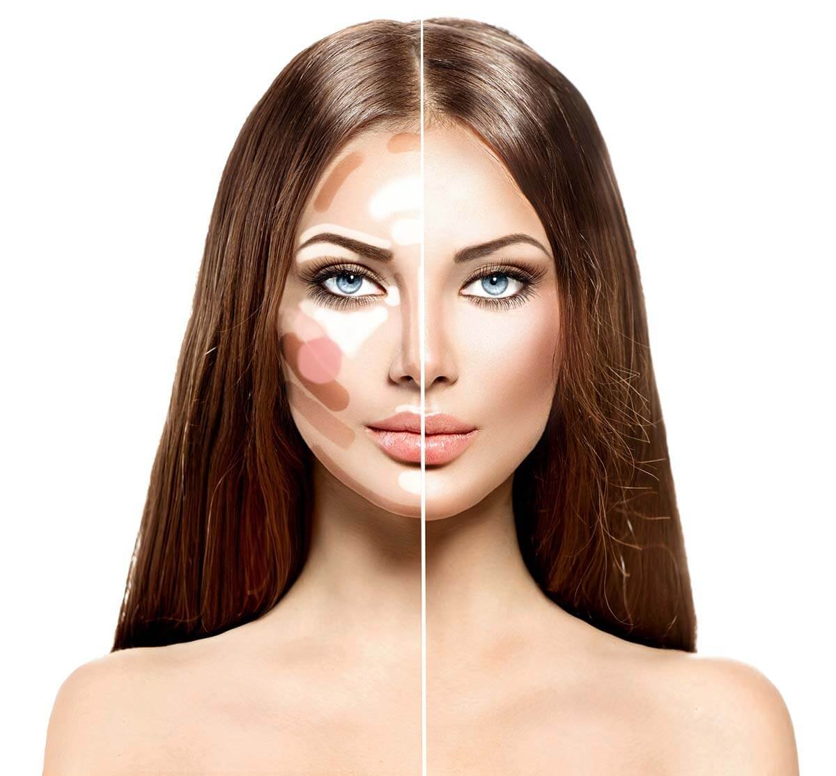 Efeitos do contorno na maquiagem