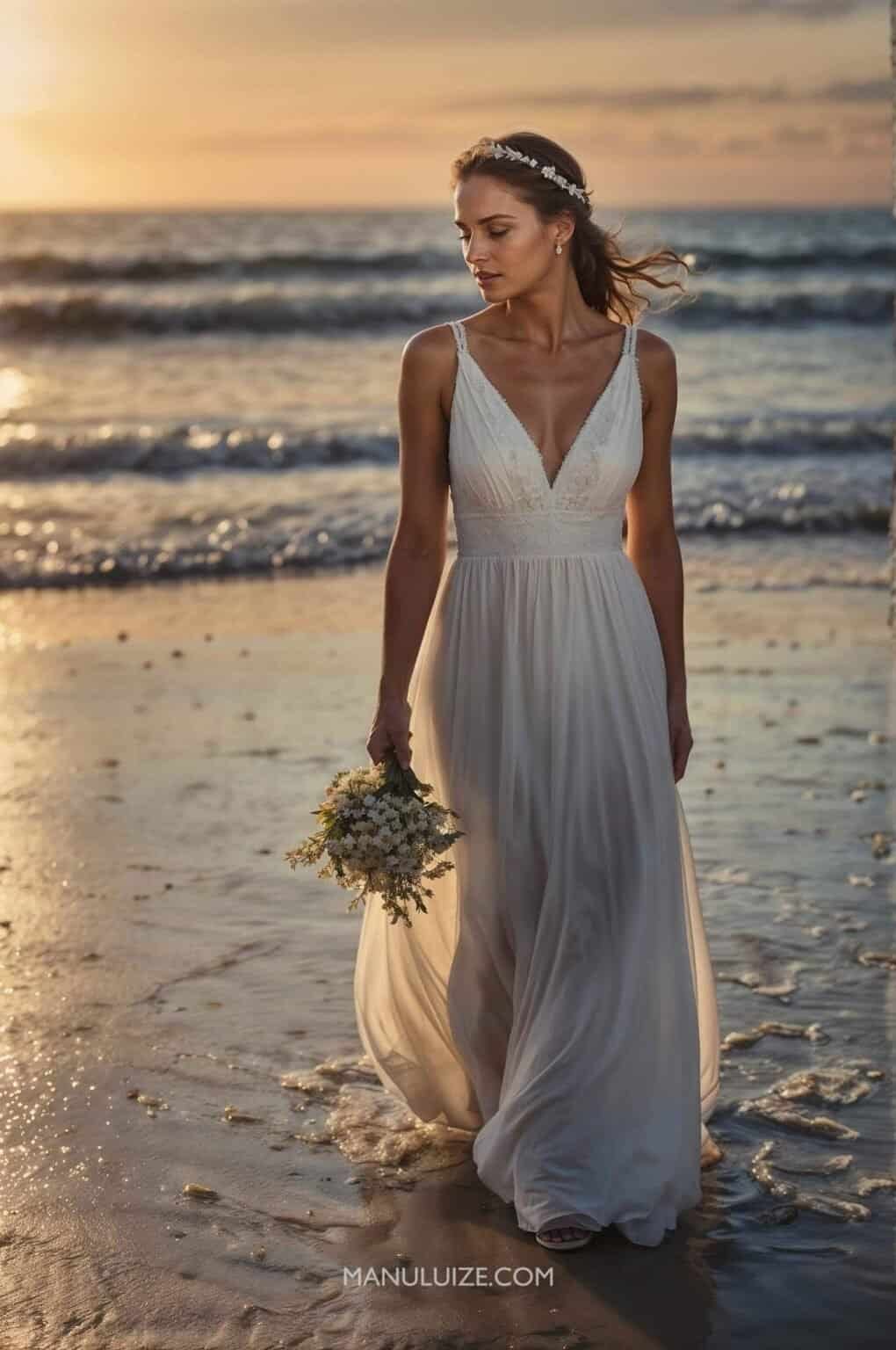 20 Ideias de Vestido de noiva para casamento na praia