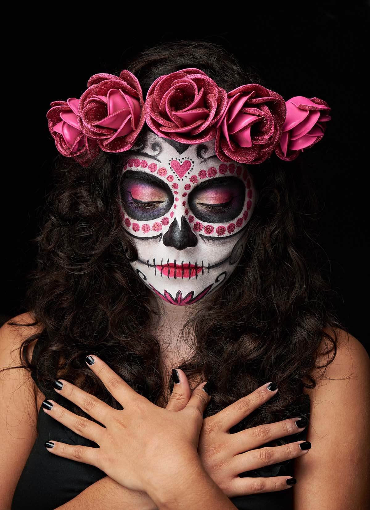 Mexican skull Halloween makeup