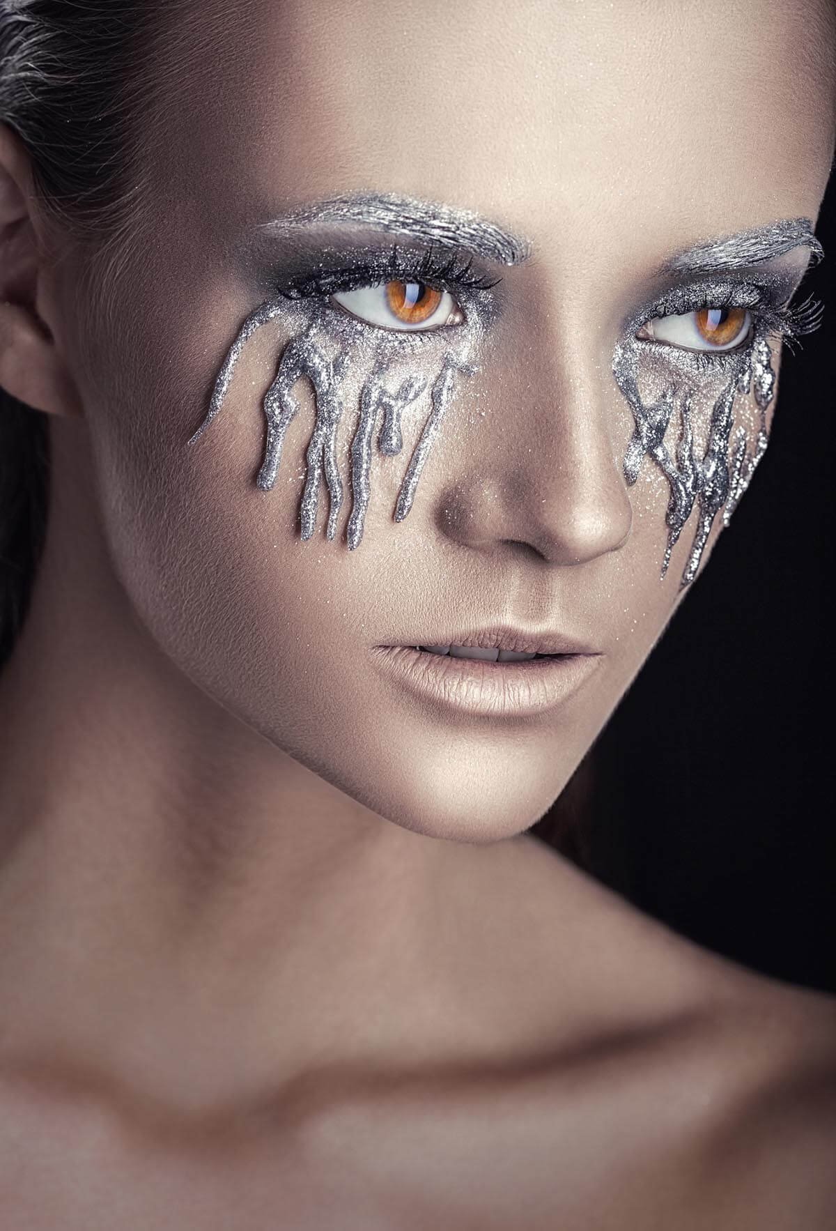 silver melt halloween makeup