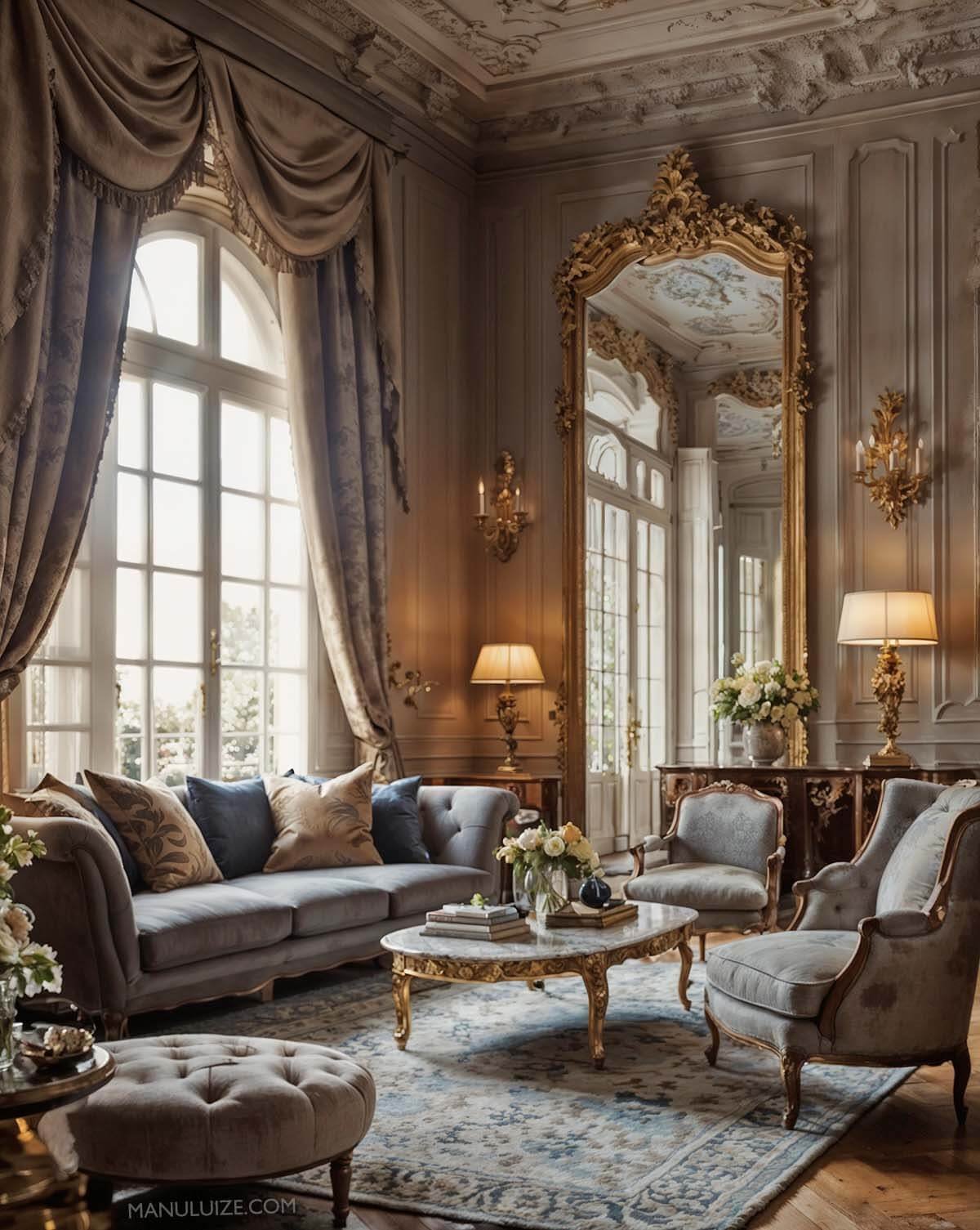 French style decor - living room
