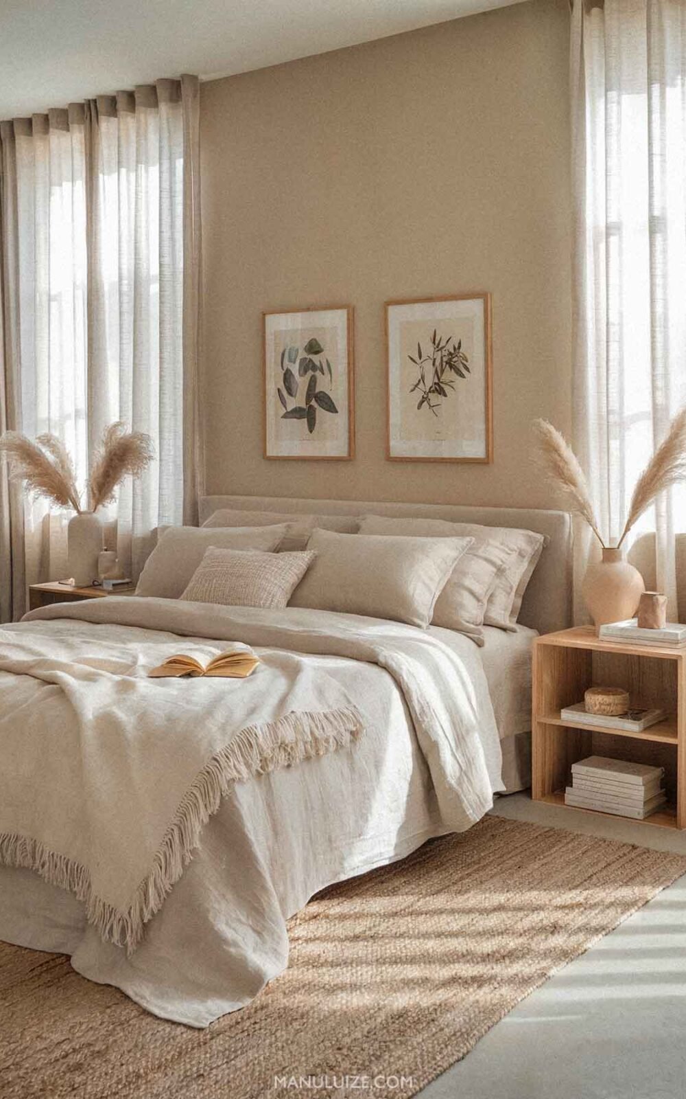 Beige cozy bedroom decor Beige cozy bedroom decor
