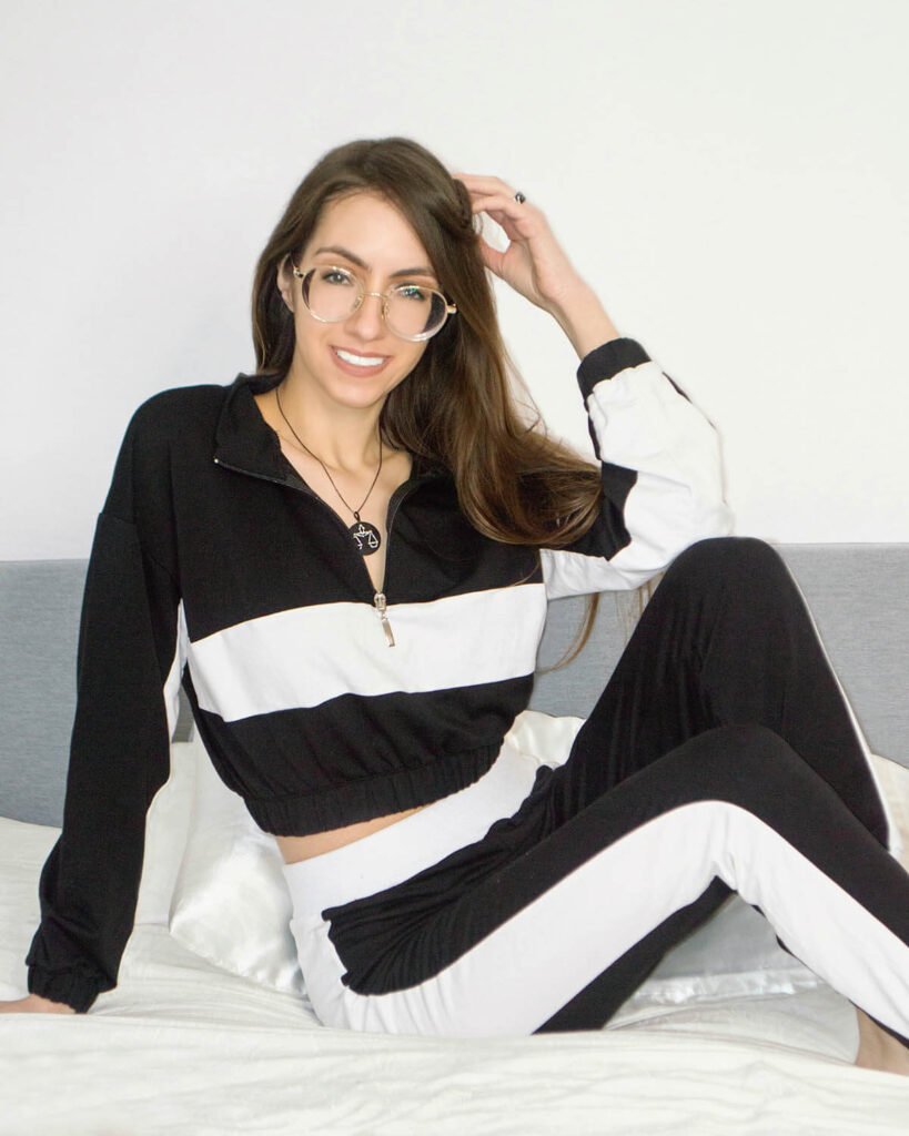 Black and white loungewear set