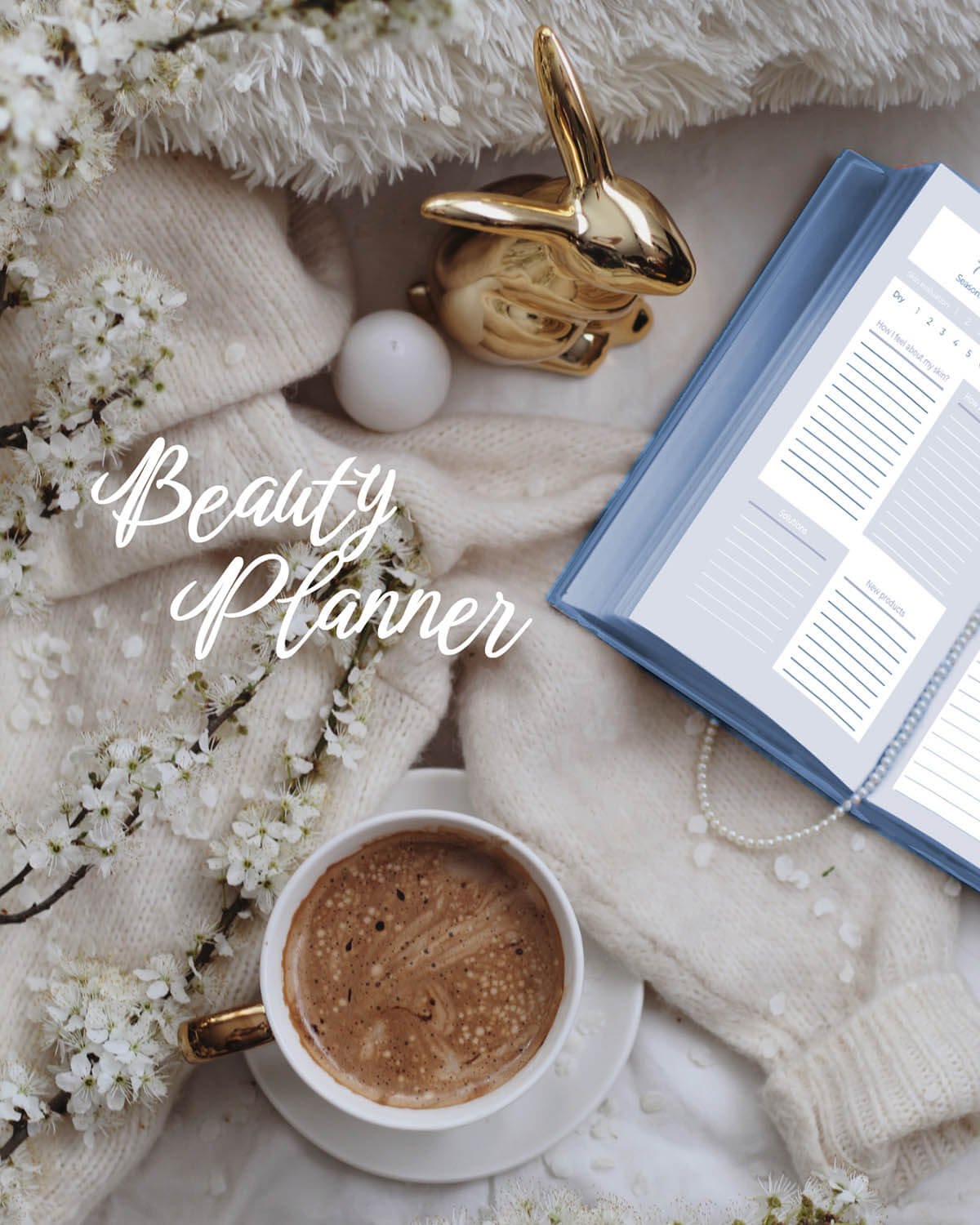 Blue beauty journal
