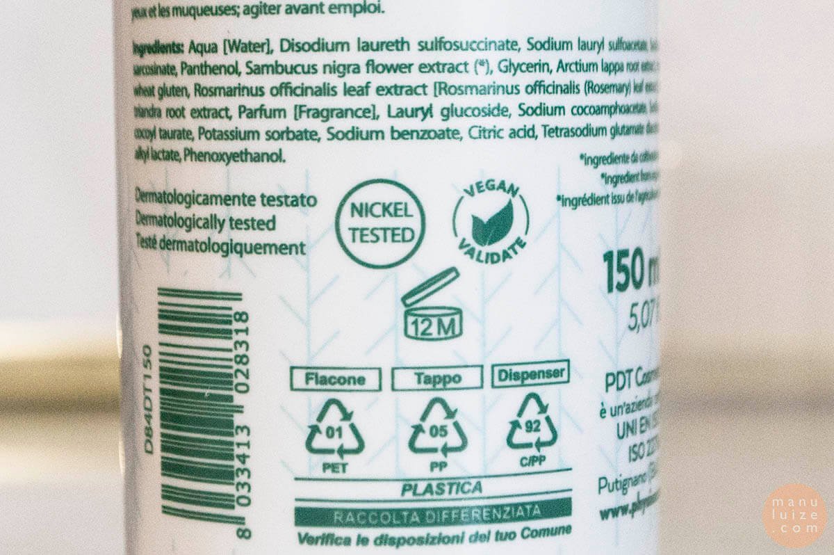 ingredienti detergente Pura - Phhysio Natura