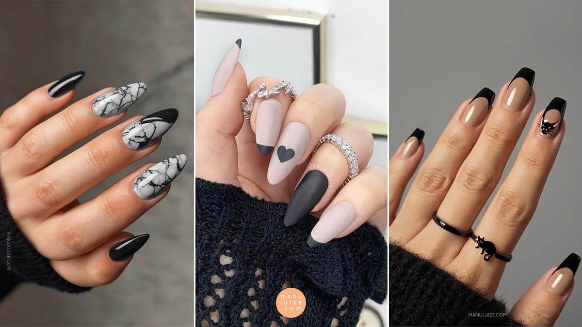 47 Black nail art ideas