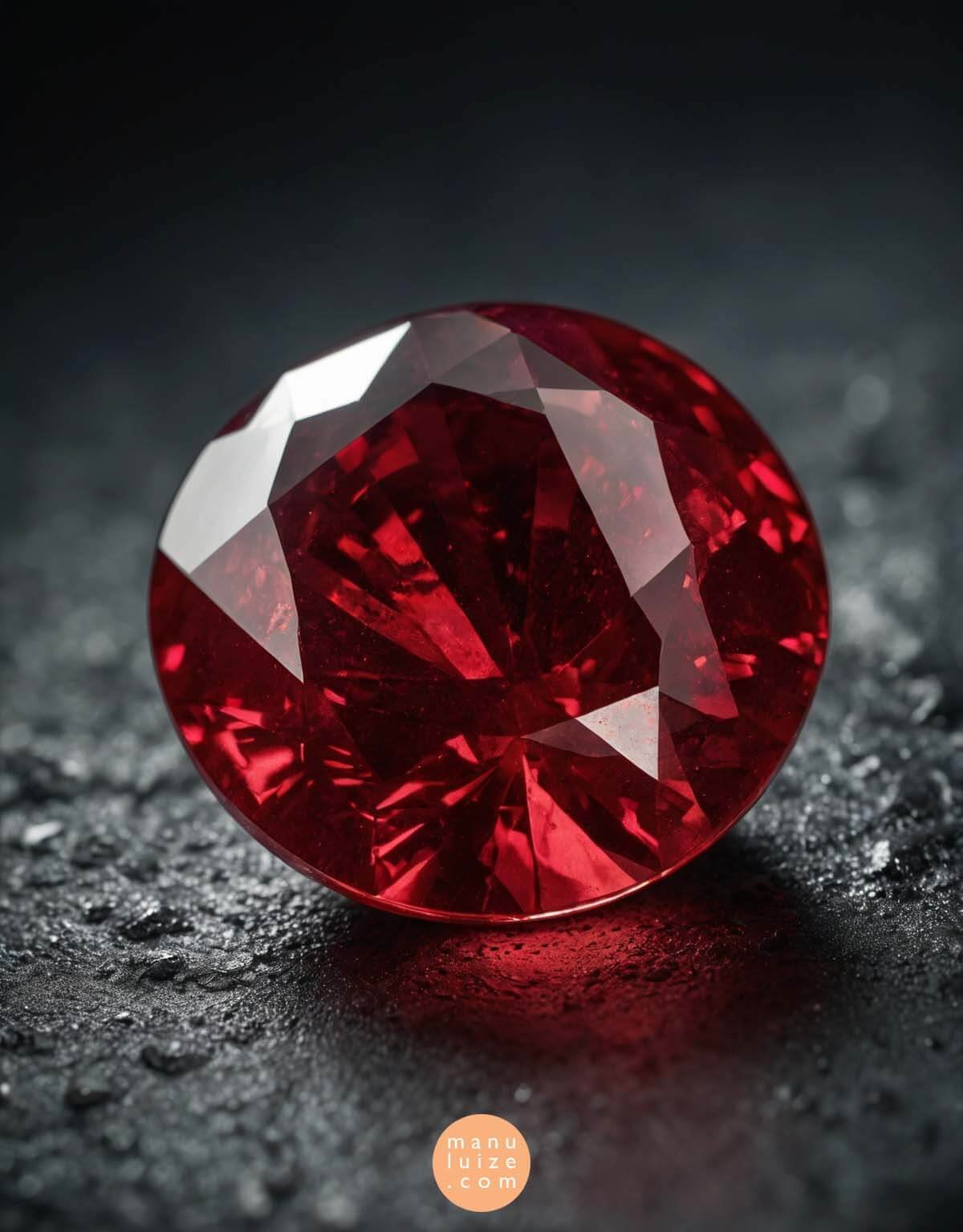 Red ruby stone