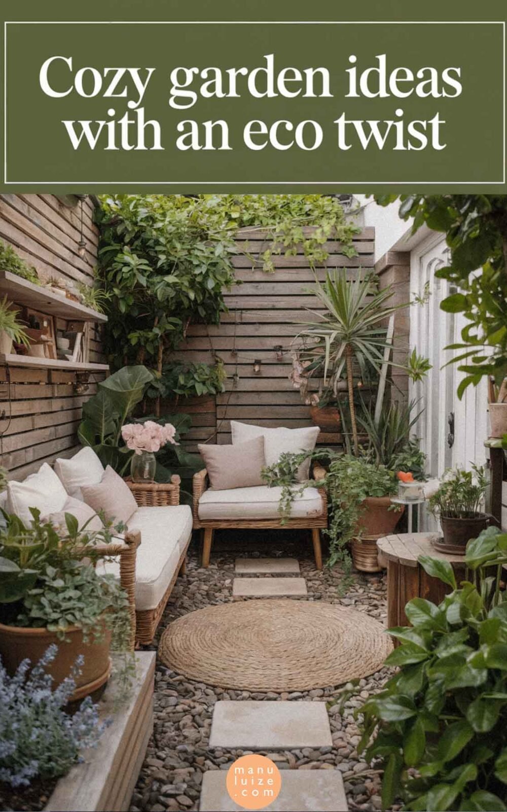 Cozy garden with eco-friendly ideas