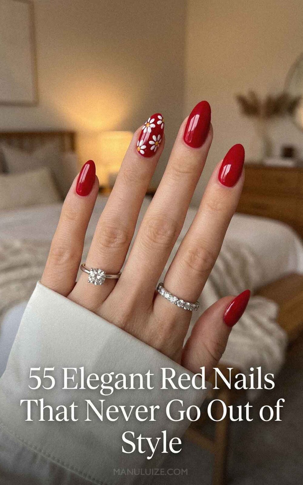 55 Elegant red nails 55 Elegant red nails