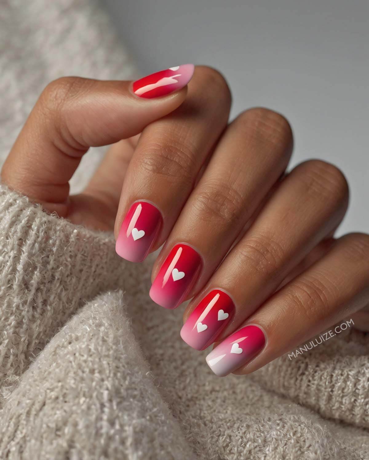 Pink ombré nails
