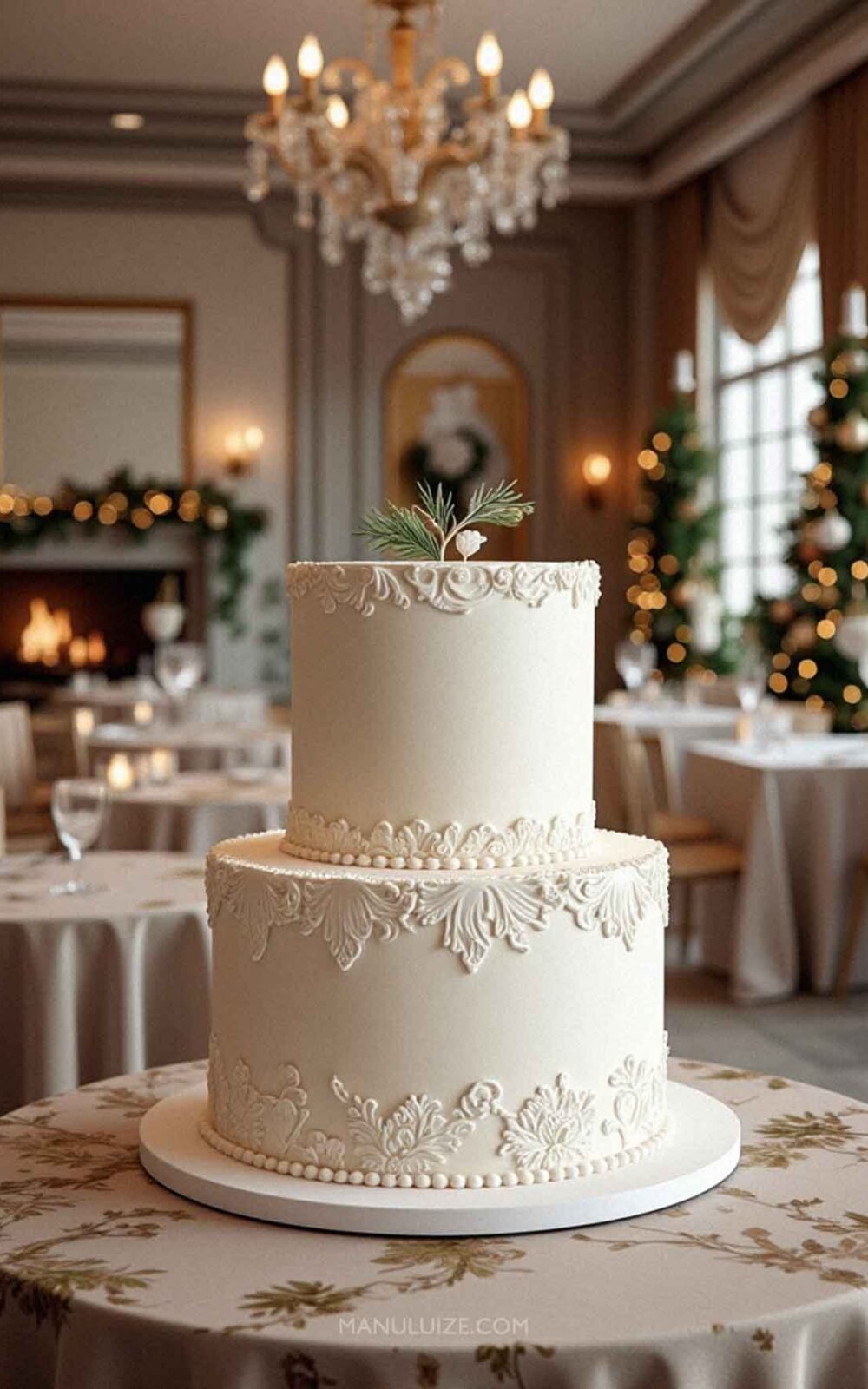 Simple Christmas wedding cake Simple Christmas wedding cake