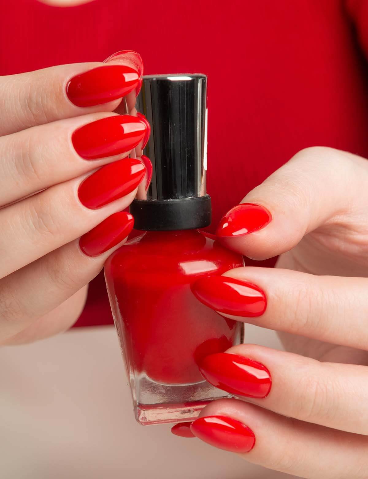 Red cherry nail polish
