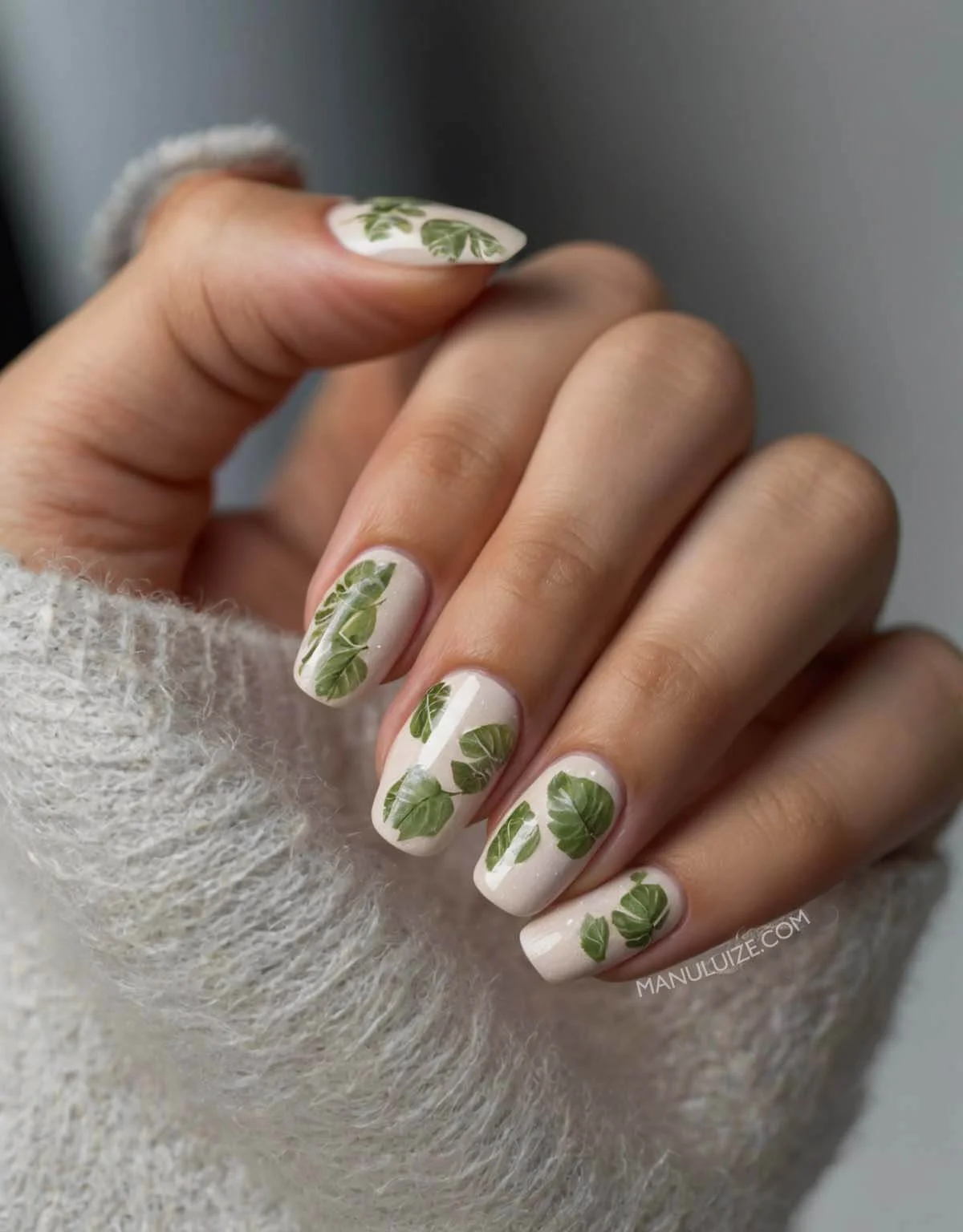 Tropical white nails