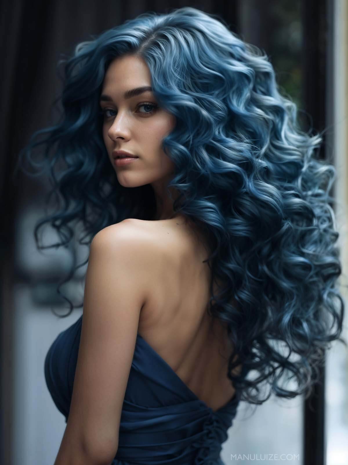 Gradient Blue Hair
