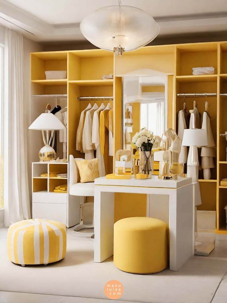 Modern yellow closet