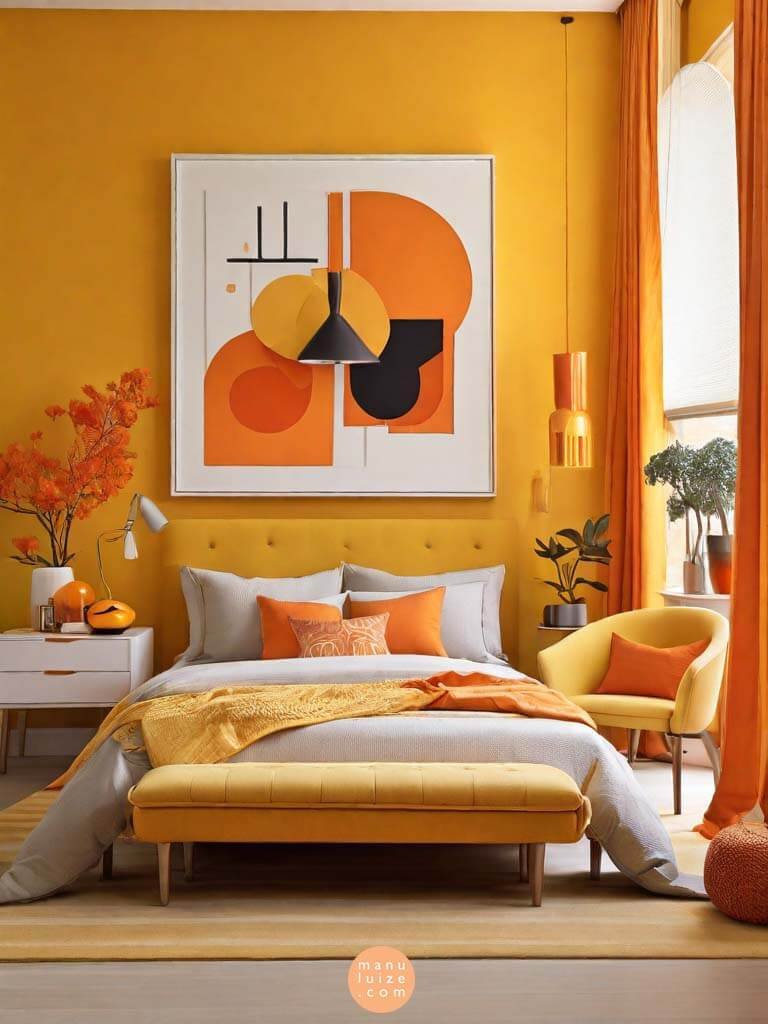 Orange and yellow decor