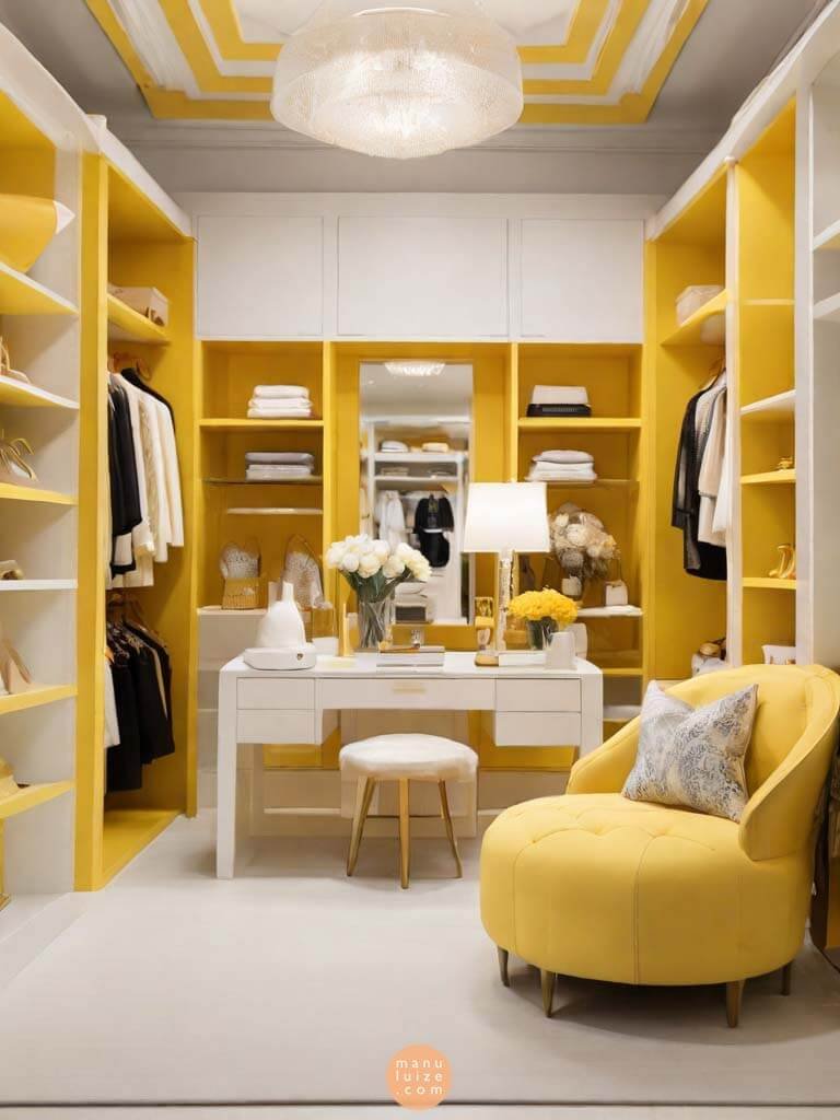 Yellow closet