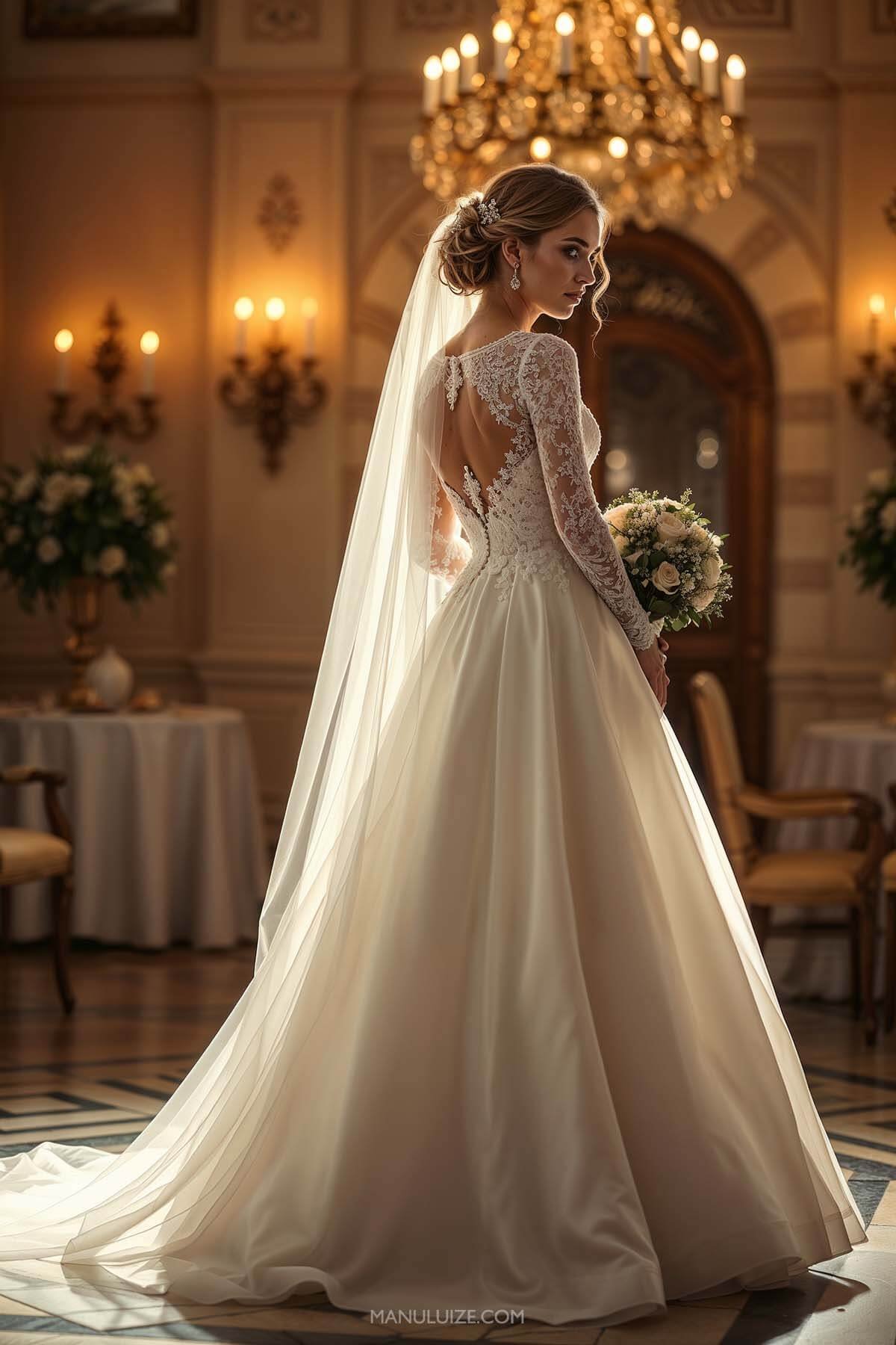 Long sleeve wedding dress