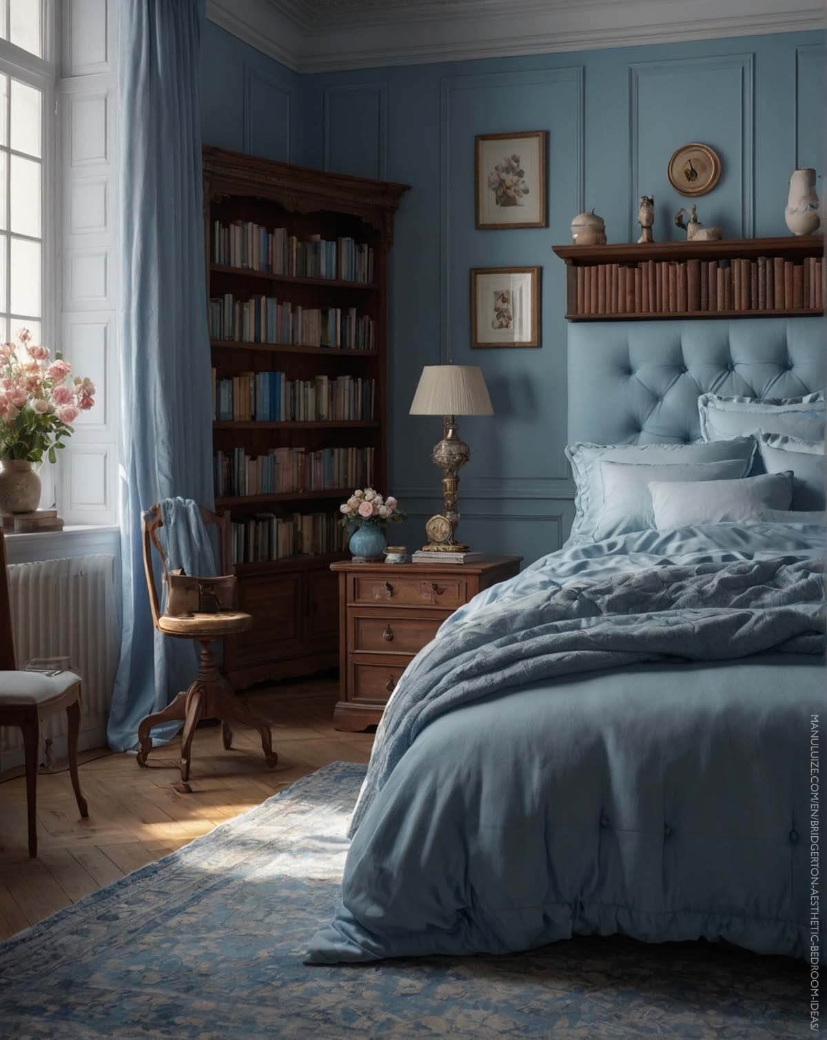 Bookcases for Regency core aesthetic bedroom