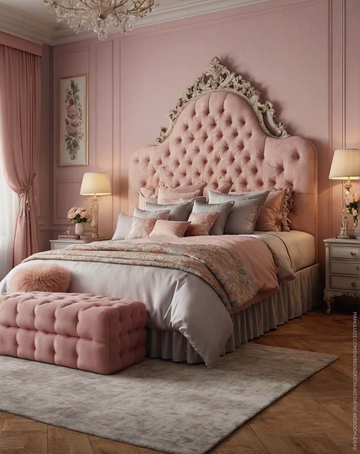 Bridgerton aesthetic bedroom ideas
