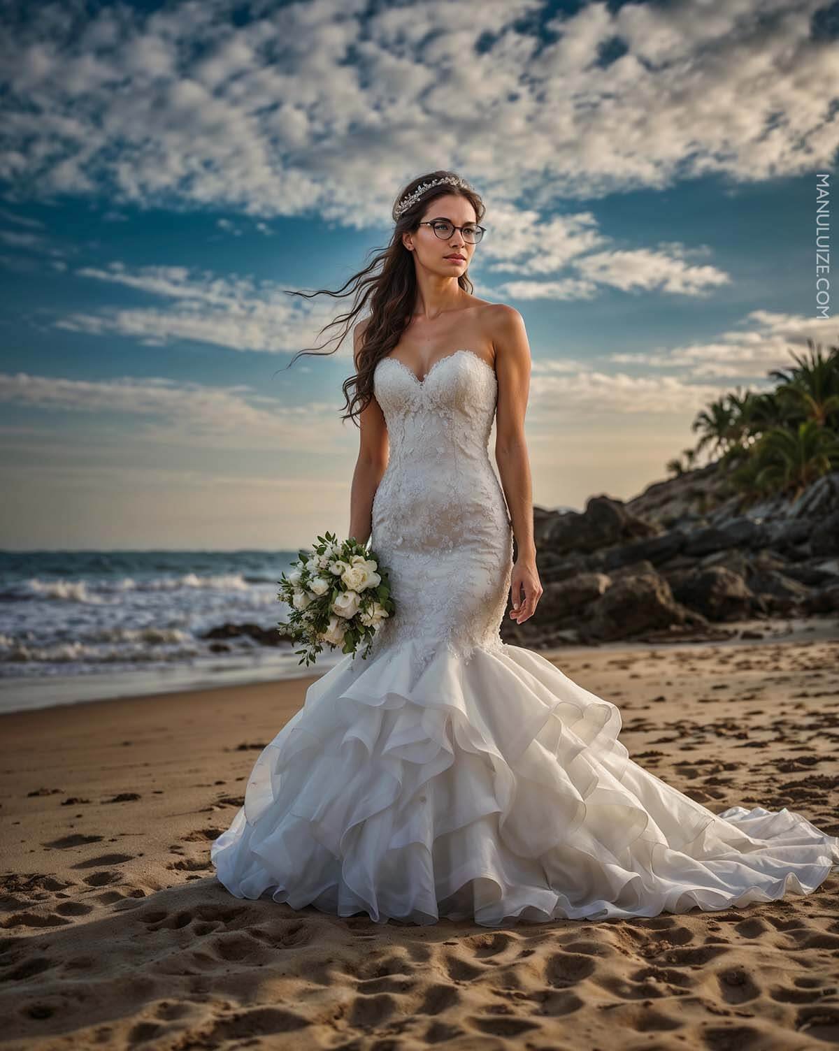 Vestito da sposa per spiaggia