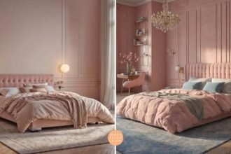 Dusty pink bedroom decor ideas