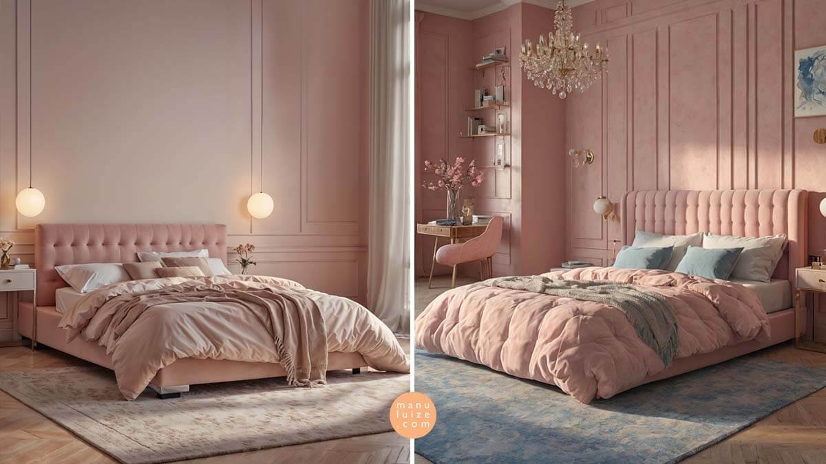 Dusty pink bedroom decor ideas