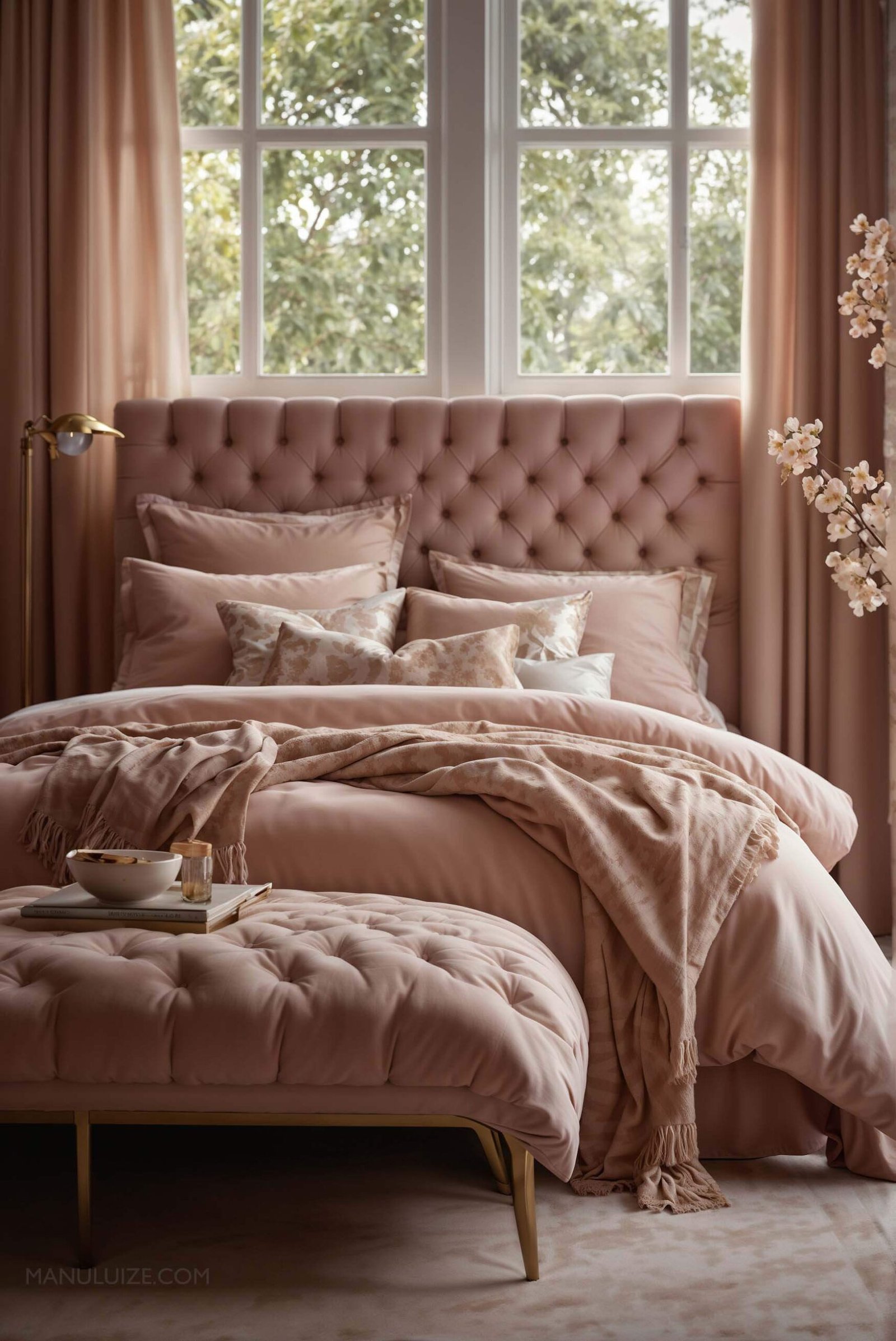 Dusty pink bedroom ideas