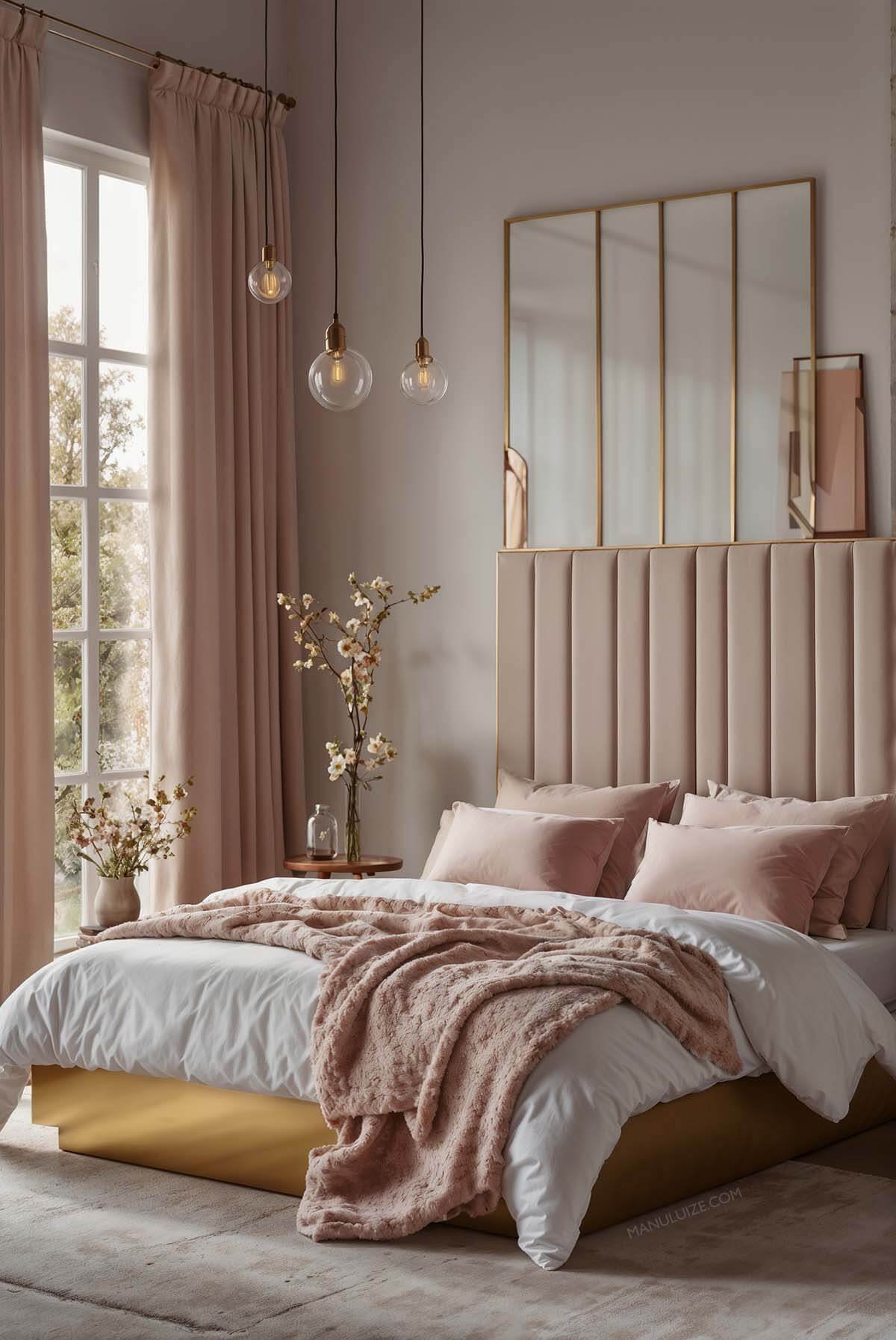 Dusty pink chic decor