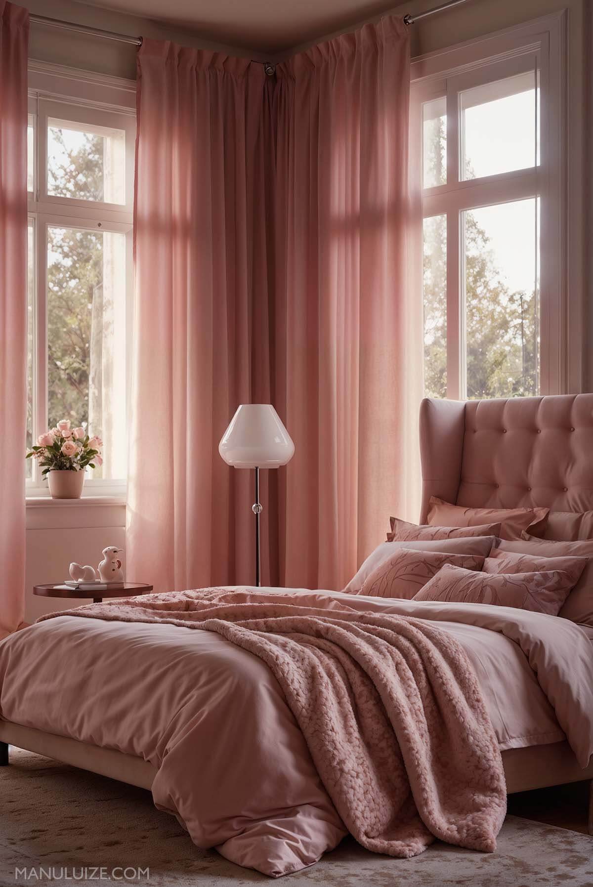 Dusty pink interior design and decor