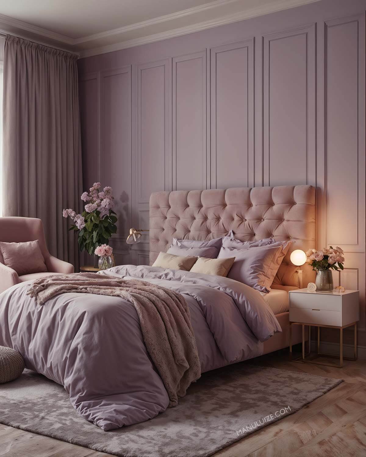 lilac and pink decor