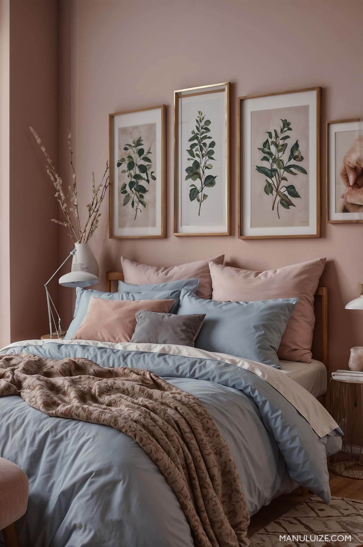 pink poster bedroom