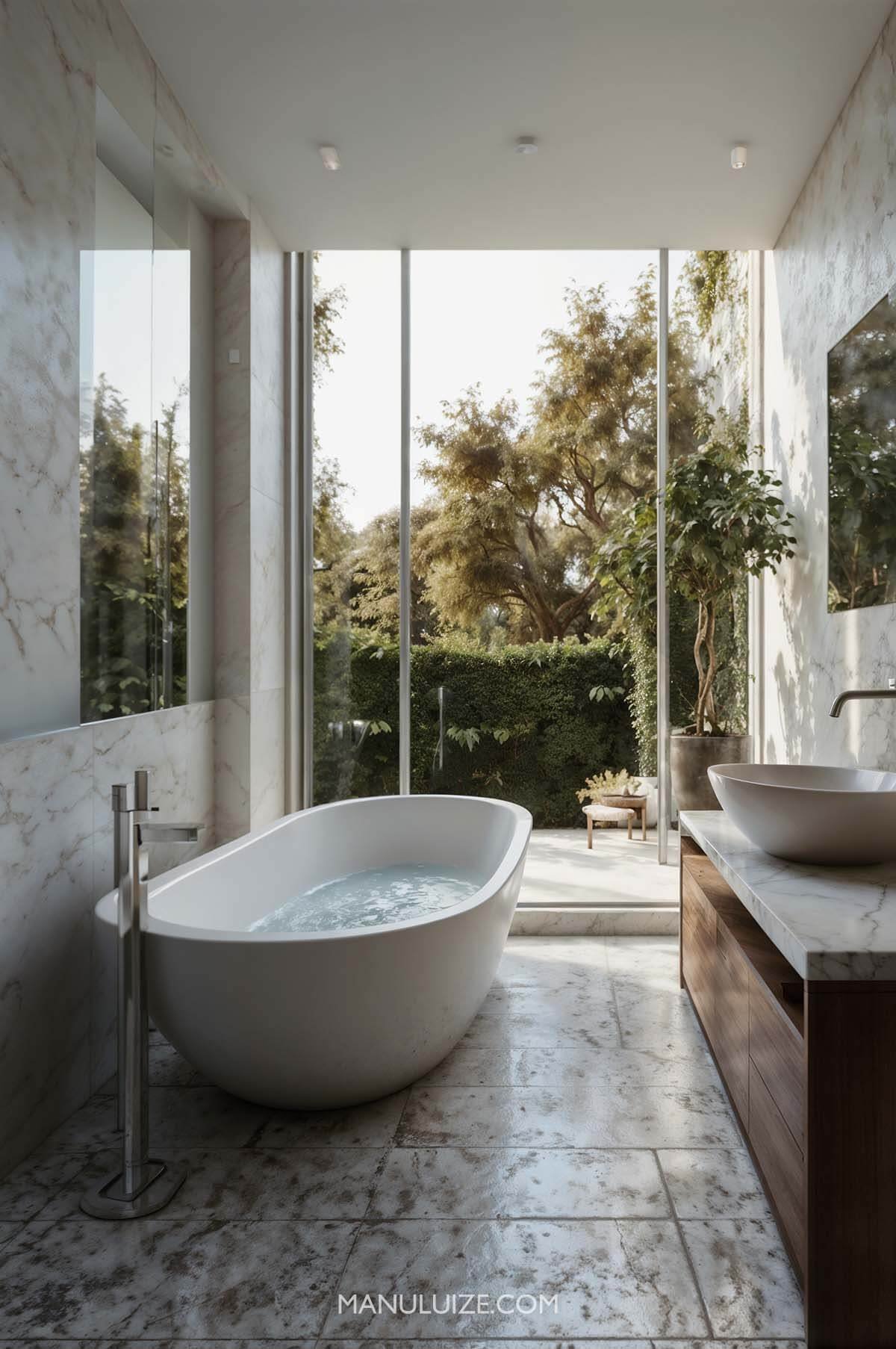 White modern bathroom