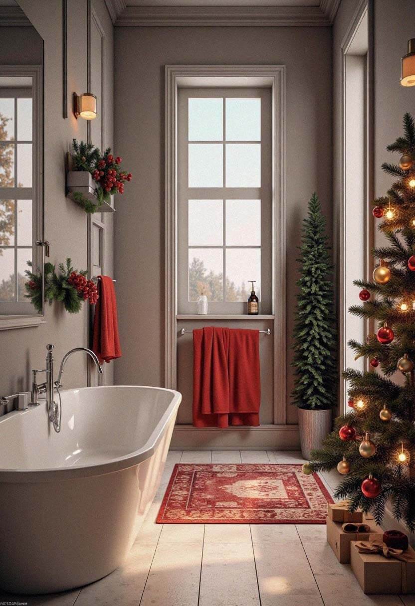 Christmas vibes bathroom