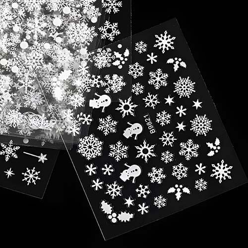 Snow flakes nail stickers