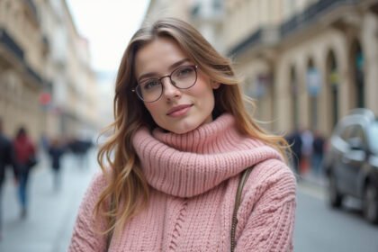 pink sweater outfit