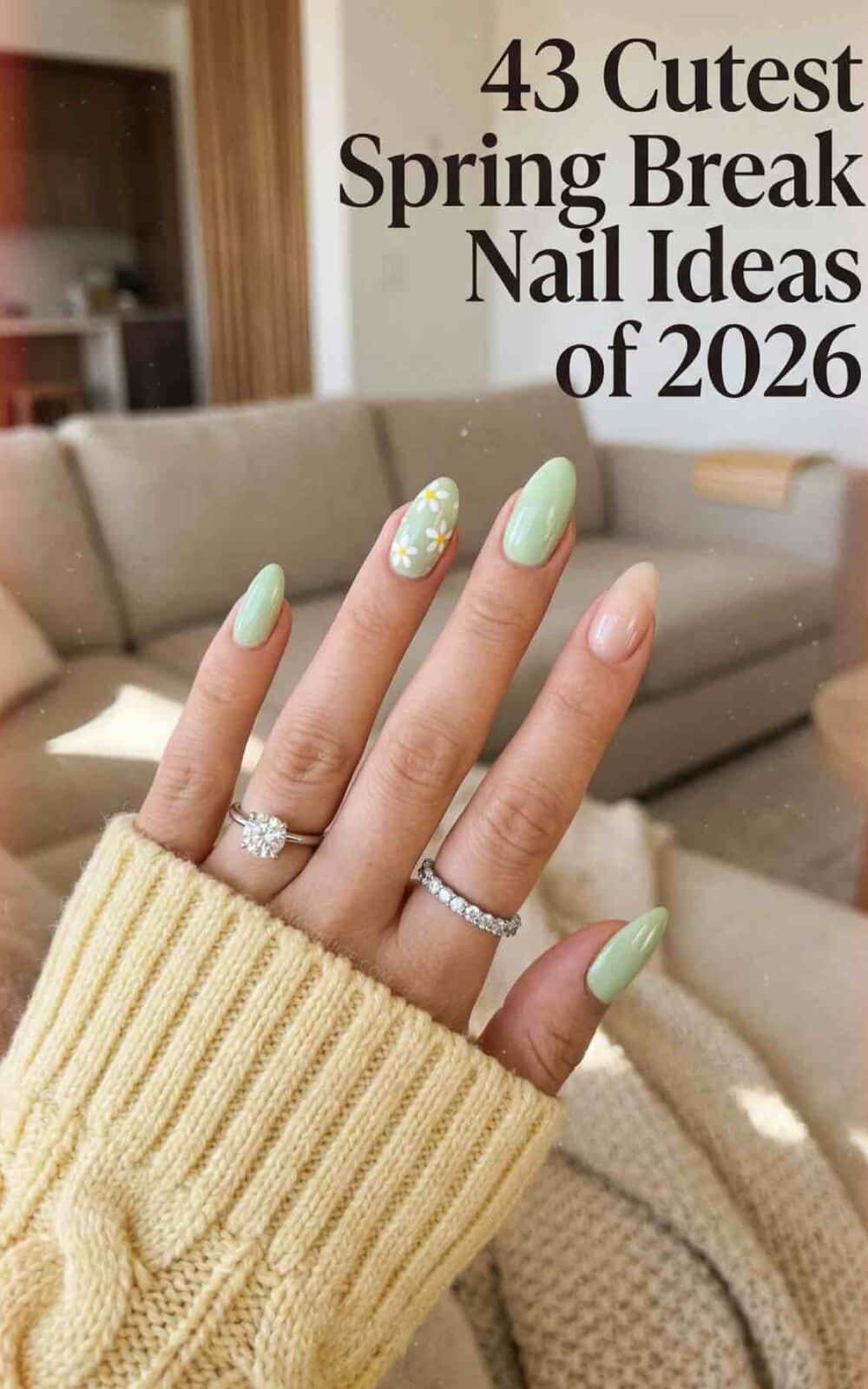cute pastel spring nail art
