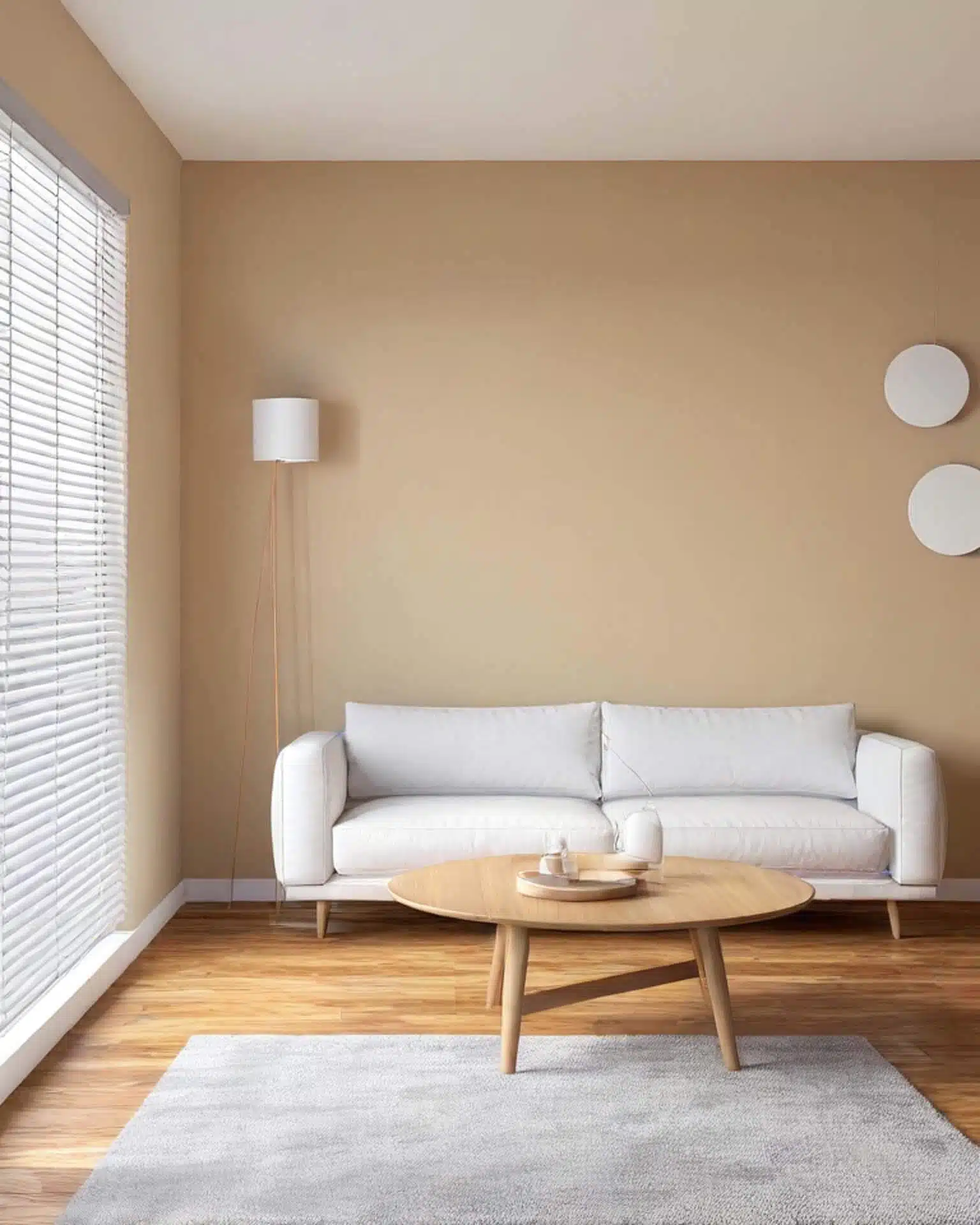 Beige and white minimal living room Beige and white minimal living room