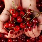 Cherry color nails