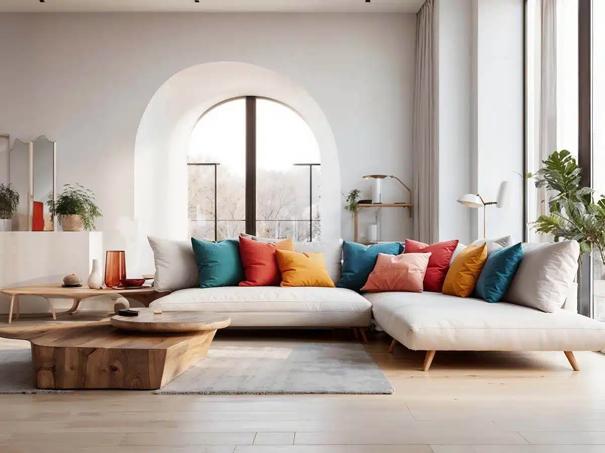 colorful minimal decor Color details in minimalist room