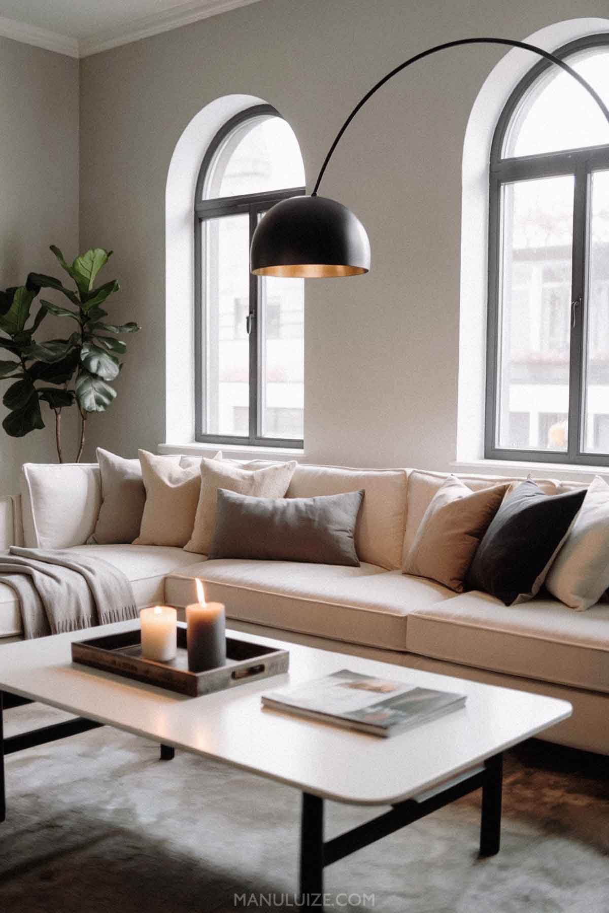 Minimal living room with neutrals Minimal living room with neutrals