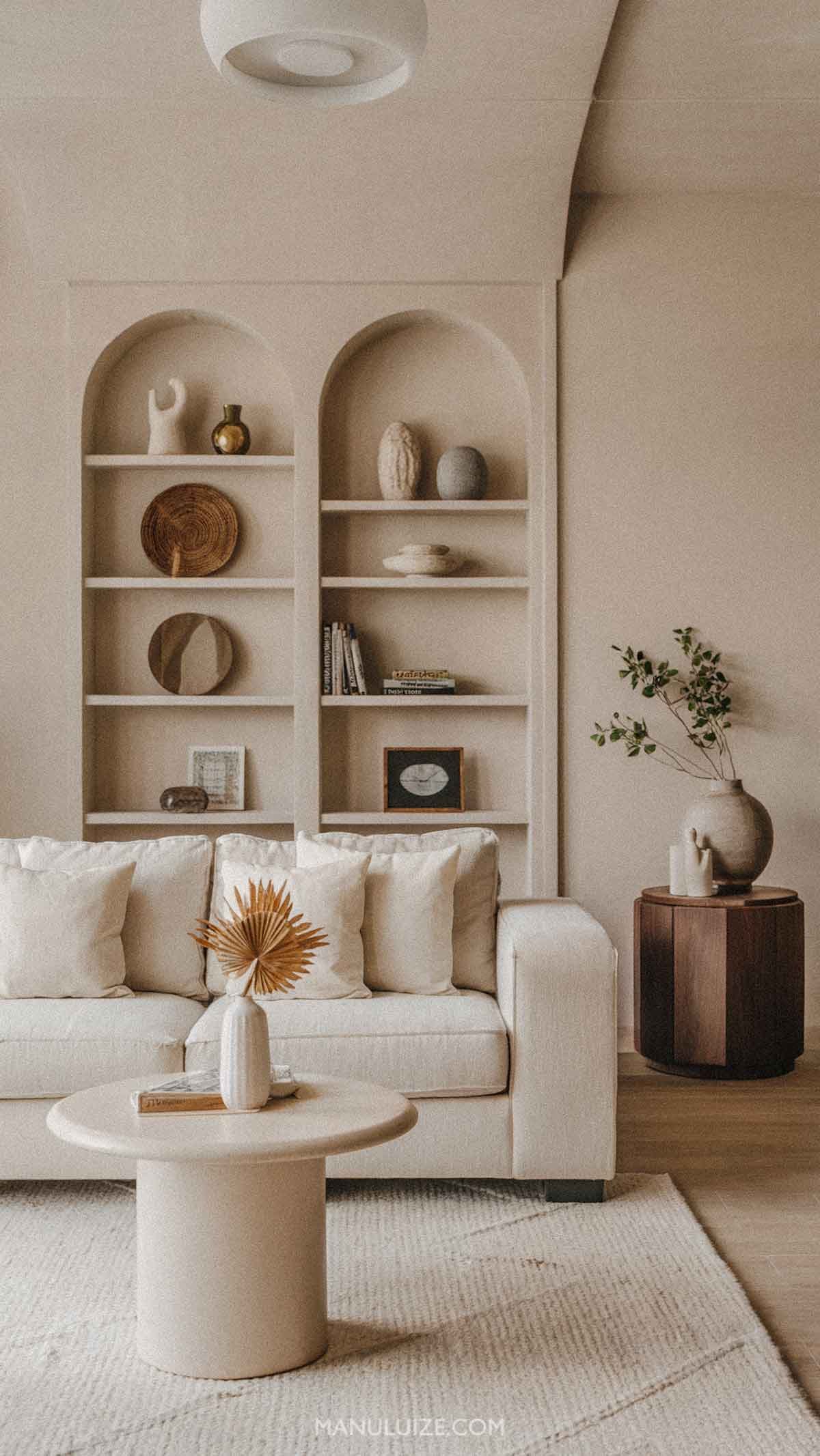 Minimal neutral living room decor Minimal neutral living room decor
