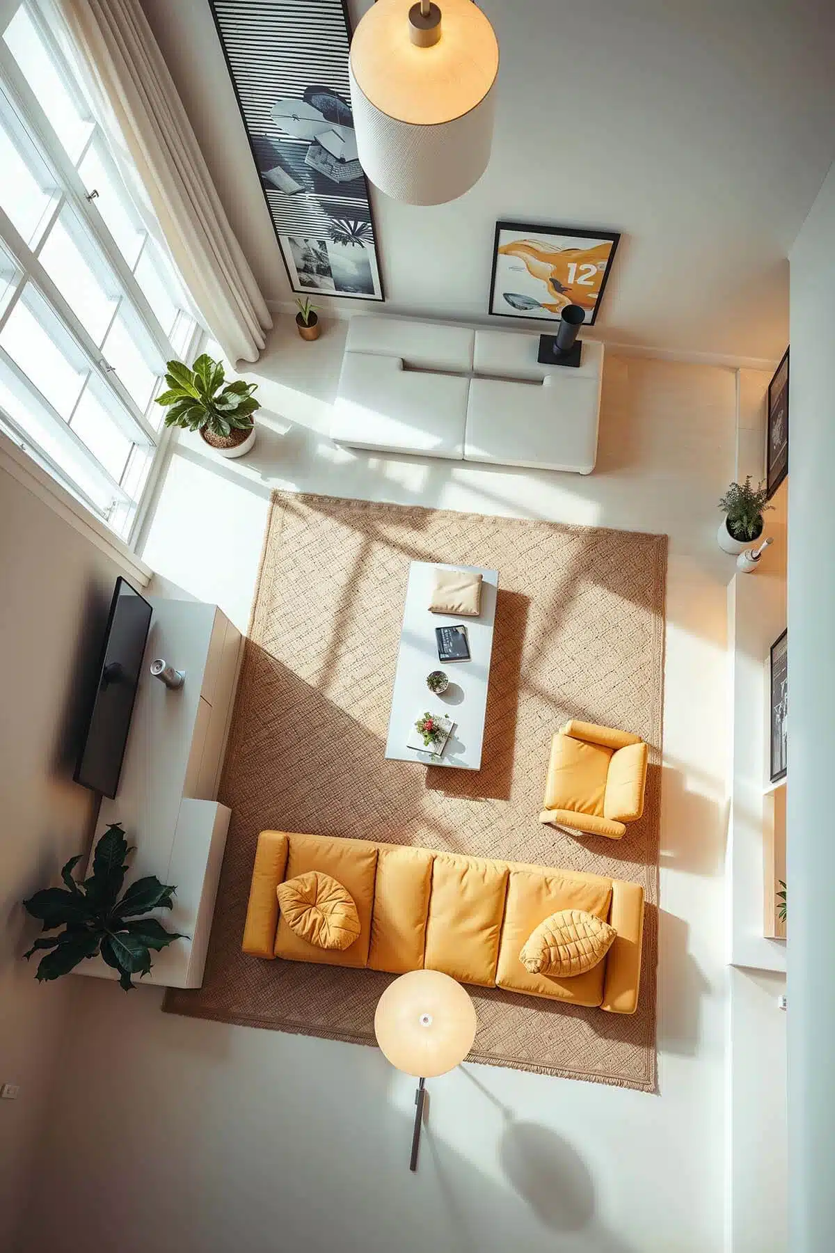 Minimalist yellow living room Minimalist yellow living room