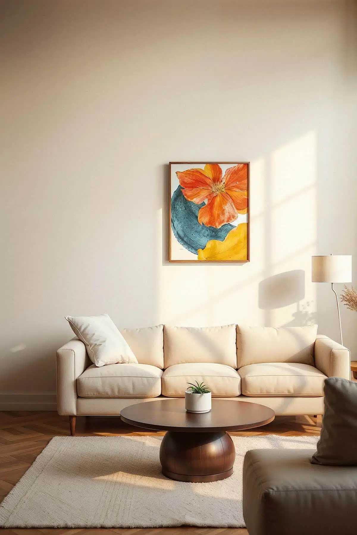 Simple minimal room with rug Simple minimal room with rug