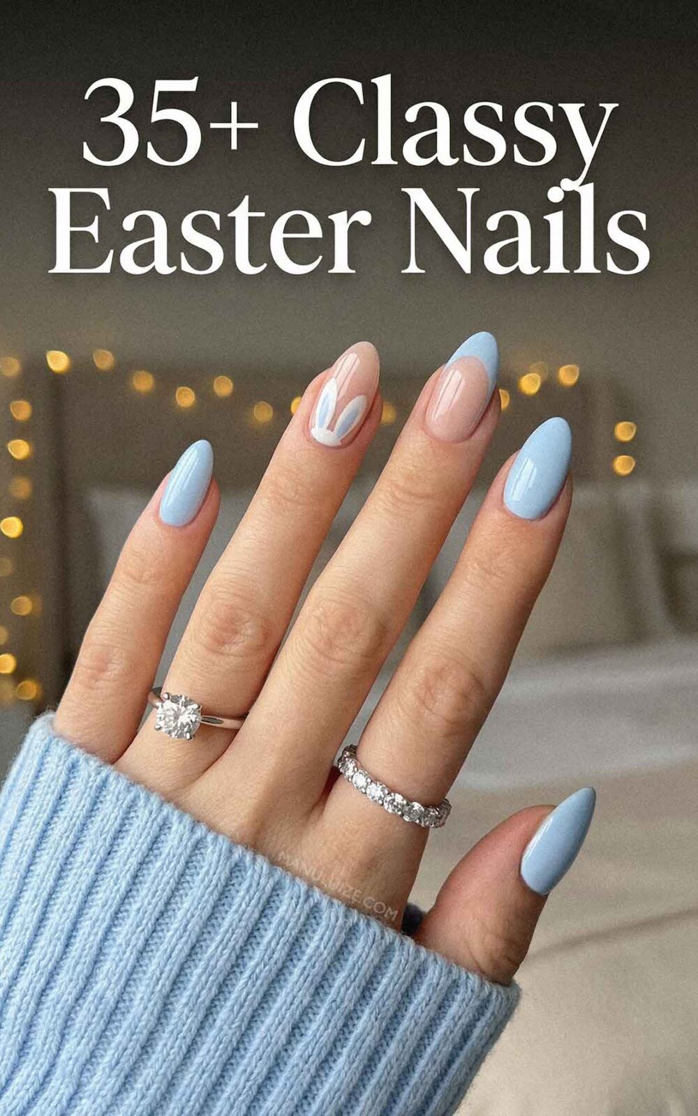 Bunny classy nail art