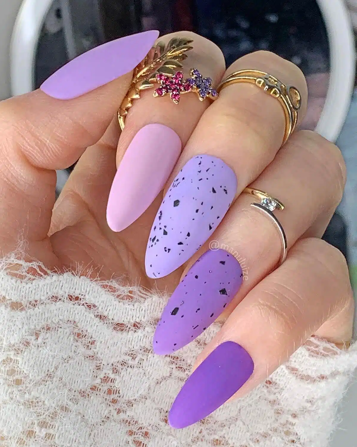 Lilac Easter nails