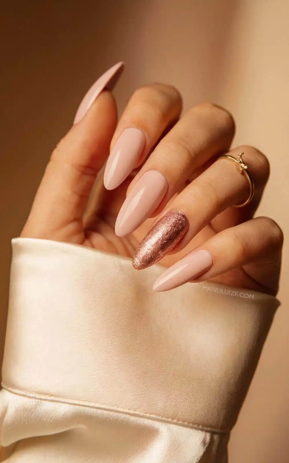 Classy Nails with Gentle Shimmer