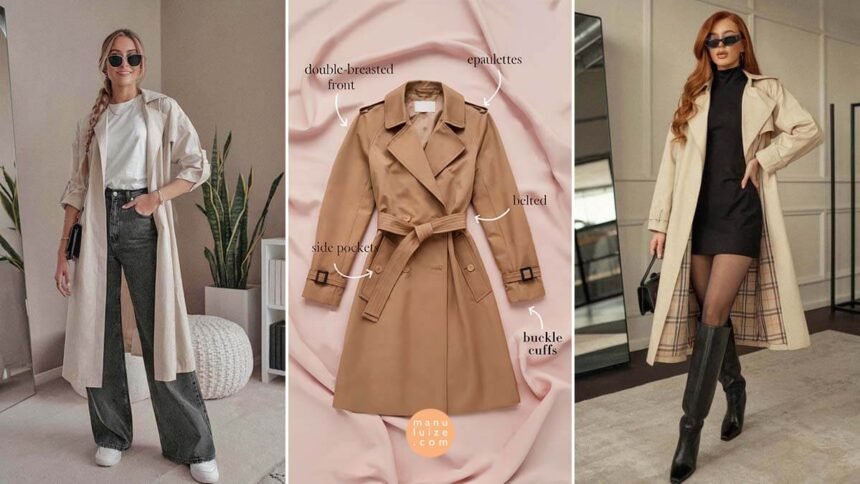 Trench coat guide with outfits