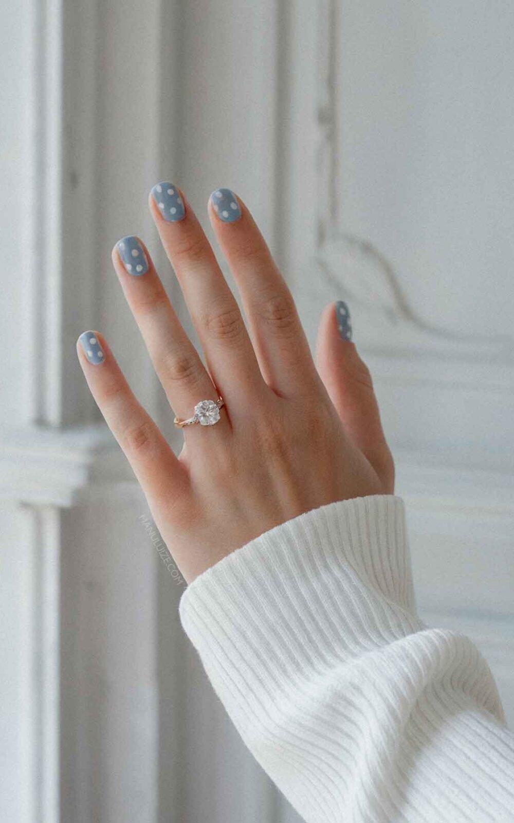 Baby blue polka dots design Baby blue polka dots design
